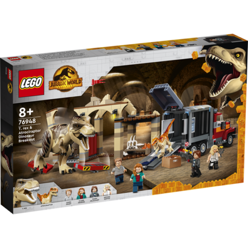 T. rex og atrociraptor på dinosaurflugt – 76948 – LEGO Jurassic World